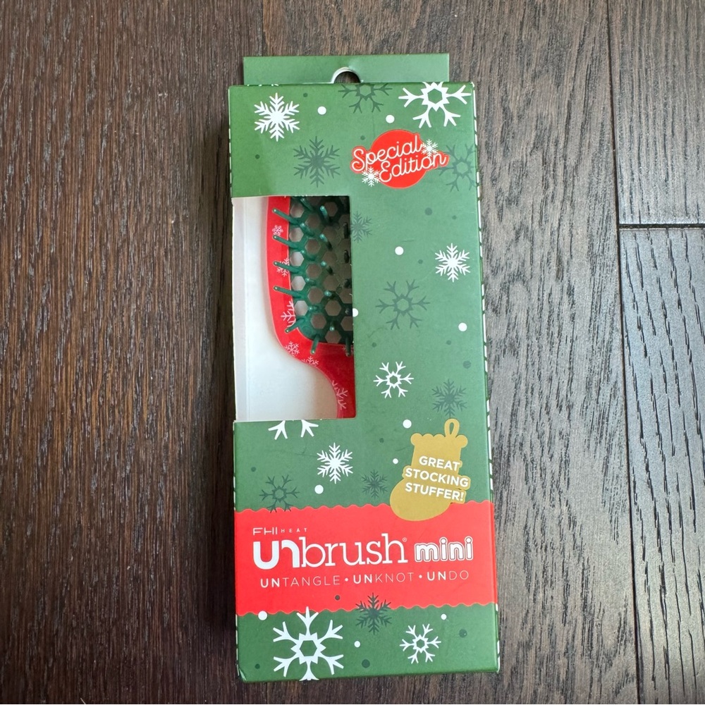 New in Box - UNbrush Detangling Hair Brush Mini Snowflakes - Sleigh Ride